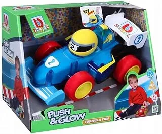 BB Junior Push and Glow Formula Fun Car Toy, Blue