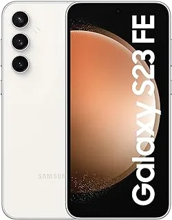 هاتف ذكي سامسونج جالاكسي S23 FE 5G ثنائي الشريحة يعمل بنظام أندرويد، ذاكرة وصول عشوائي 8 جيجابايت، تخزين 256 جيجابايت، كريمي (إصدار المملكة العربية السعودية)