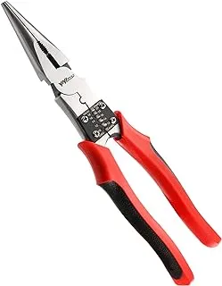 YIYITOOLS - HX-1-003 Needle Nose Pliers with Wire Stripper/Crimper/Cutter Function Multitool, Big Heavy Duty Side Cutting Long Nose Plier, 9 inch