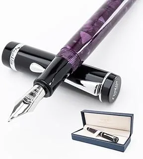 Conklin Duragraph Fountain Pen - Broad Nib Fountain Pen, Purple Nights - A Luxury Pen for Journaling, Autographs, and Memorable Gifts on Any Occasion
