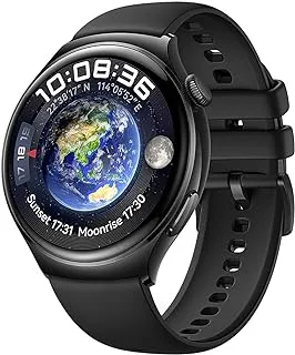 WATCH 4 Smartwatch, 3D Curved Glass, Health At A Glance, eSIM Cellular Calling, Fresh-New Activity Rings, 14-Day Battery Life, ECG Analysis, Compatible With Andriod And Ios, Black
