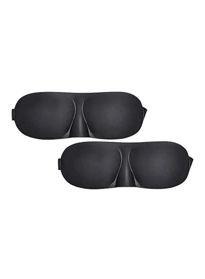 SUNTRADE 2-Piece Sleeping Eye Mask Black