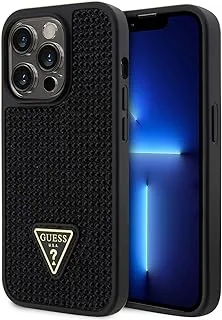 CG Mobile Guess for iPhone 15 Pro Case - Rhinestone Case with Triangle Logo - Anti-Scratch - Drop Resistant - Shockproof - Full Slim Bumper Protection Back Cover for iPhone 15 Pro 6.1