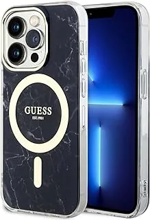 CG Mobile Guess for iPhone 15 Pro Case - Compatible with MagSafe IML Case with Marble Pattern - Anti-Scratch - Drop Resistant - Full Slim Bumper Protection Back Cover for iPhone 15 Pro 6.1