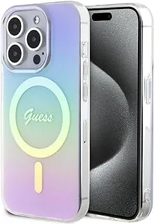 CG Mobile Guess for iPhone 15 Pro Case - IML Case Compatible with MagSafe - Anti-Scratch - Drop Resistant Protective - Shockproof Full Slim Bumper Protection Back Cover for iPhone 15 Pro 6.1