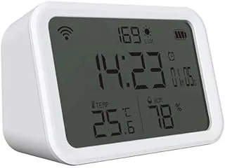 جهاز استشعار درجة الحرارة والرطوبة 4 في 1 من بورودو لايف ستايل - ابيض