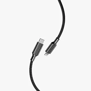 Green Lion Casablanca Braided Type-C to Lightning Cable 1.2M - Black