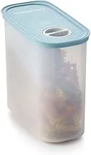 صندوق تخزين تايم كيبر على شكل بيضاوي من تابروير، سعة 1.25 لتر، شفاف/أزرق