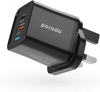 Porodo A+C 35W Wall Charger UK - Black