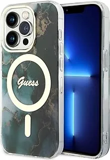 CG Mobile Guess for iPhone 15 Pro Case - Compatible with MagSafe IML Case with Marble Edition Pattern - Anti-Scratch - Drop Resistant - Full Bumper Protection Back Cover for iPhone 15 Pro 6.1