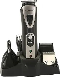 Olsenmark Rechargeable Grooming Set, 10 In 1 - Ni-Cd Battery - 30 Minutes Working - Clipper Head, Beard Trimmer, Nose Trimmer, Shaver, Precision Trimmer Head - Charging Indicator