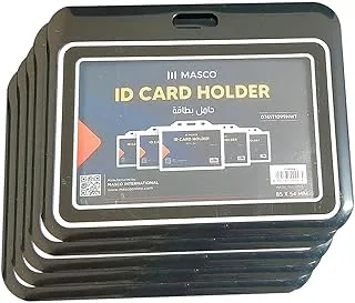 Masco Horizontal ID Card Holder 5-Piece Set, Black