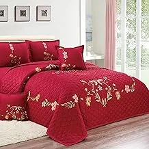 Sleep Night 6 Pieces Floral Bedding Comforter Set Twin Size (Includes 1 Comforter, 1 Bed Sheet, 2 Pillow Shams and 2 Pillow Shams), Lightweight Microfiber Bedding Set for All Season