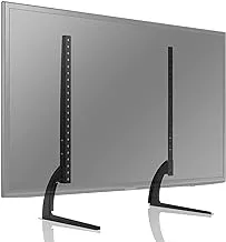 ECVV Universal Table Top Tv Stand لمعظم 32 37 40 42 47 50 55 60 65 بوصة شاشات تلفزيون LCD مسطحة أو منحنية مع تعديل الارتفاع ، أنماط Vesa تصل إلى 800 مم × 500 مم ، 88 رطلاً
