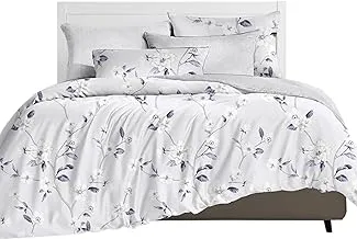 DONETELLA Reversible Bedding Comforter Set, All Season, 6 Pcs Brushed Microfiber Made King Size - Printed Comforter Sets for Double Bed, With Super-Soft Down Alternative Filling (طقم لحاف سرير فندقي)