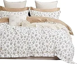 D DONETELLA FEEL THE LUXURY Printed Bedding Comforter Set, All Season, 4 Pcs Single Size, Decorated Comforter Sets for Single Bed, With Super-Soft Down Alternative Filling (طقم لحاف سرير فندقي)