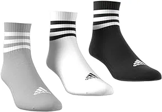 adidas unisex-adult 3-Stripes Cushioned Sportswear Mid-Cut Socks 3 Pairs Socks