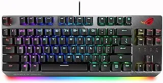 ASUS ROG Strix Scope NX TKL | 80% Gaming Mechanical Keyboard, ROG NX Red Linear Switches, Detachable Cable, Stealth Key, Aura Sync, Programmable Macros, Aluminum Top, Black