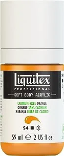 Liquitex Professional Soft Body Acrylic Paint 2-oz bottle, Cadmium-Free Orange