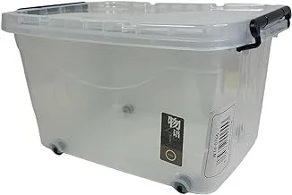 Lawazim Storage Box 32L 49x35x28cm | Clear Storage Box with Lids Multipurpose Stackable Storage Containers for Organizing Tool, Craft, Lego