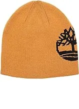 Timberland mens Reversible Logo Jacquard Beanie Cold Weather Hat
