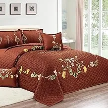 Sleep Night 4 Pieces Single Bedspread - Includes 1 Comforter, 1 Bedsheet, 1 Pillow Sham, 1 Pillow Sham, Lightweight Reversible Comforter, Suitable for All Seasons
