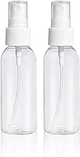 ECVV عبوتان 30 مل (1 أونصة) من زجاجات الرش الشفافة الصغيرة مع غطاء رش مضخة زجاجات سفر بلاستيكية فارغة قابلة لإعادة الملء وإعادة الاستخدام للزيوت العطرية والسفر والعطور | 2 عبوة |