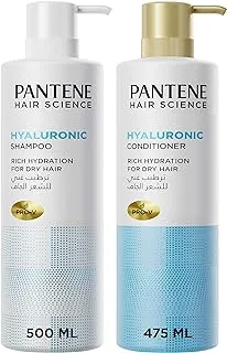 Pantene Hair Science Hyaluronic Shampoo for Rich Hydration, 500 ml + 475ml CND