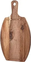 لوح تقطيع خشب أكاسيا مربع بمقبض من إلكتوس، بيج 40 سم، ASK250