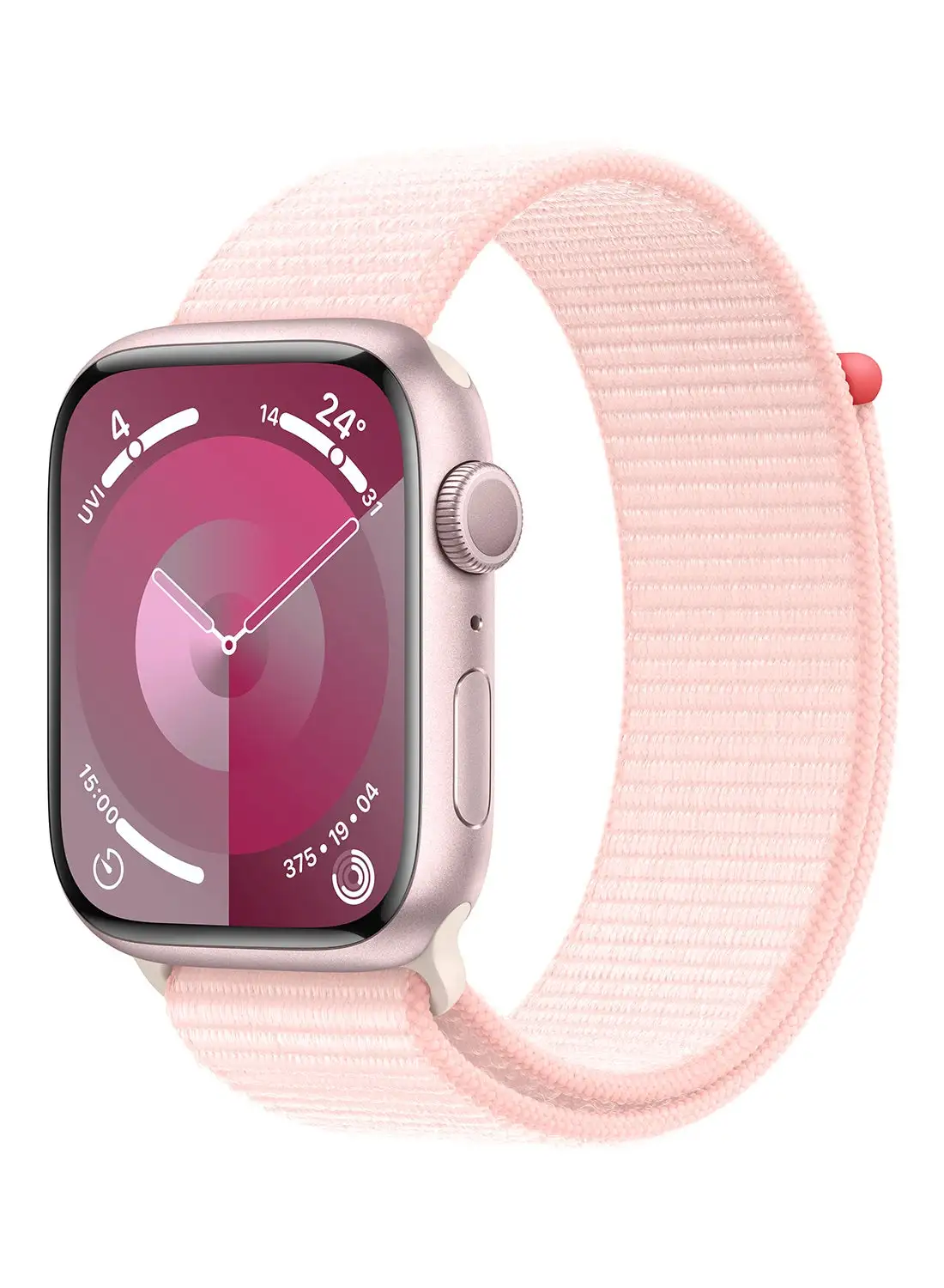 Apple Watch Series 9 GPS 45mm Pink Aluminium Case With Light Pink Sport Loop