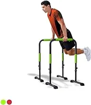 Champ Kit Dip Bar- 1000 lbs Dip Station Portable Functional Fitness Bar, Heavy Duty Dip Stand Body Press Bar Parallette Exercise Bar Workout Equalizer for Calisthenics - Green/Red