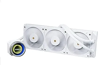 Lian-Li Galahad II 360 Trinity Performance AIO Water Cooler - White - 360mm Radiator, High-Performance Fans, Daisy Chainable - Compatible with LGA 1700/1200/115X/AMD AM5/AM4