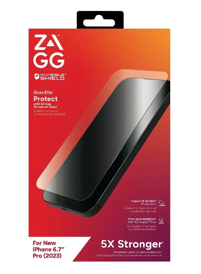InvisibleShield Screen Protector for iPhone 15 Pro Max Clear