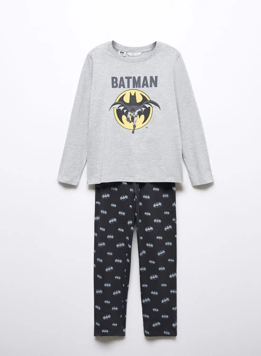 MANGO Kids Batman Crew Neck T-Shirt And Pyjamas Set