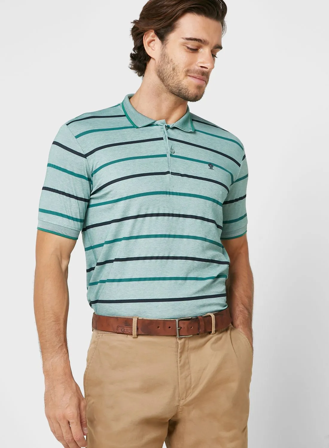 Robert Wood Striped Polo Shirt