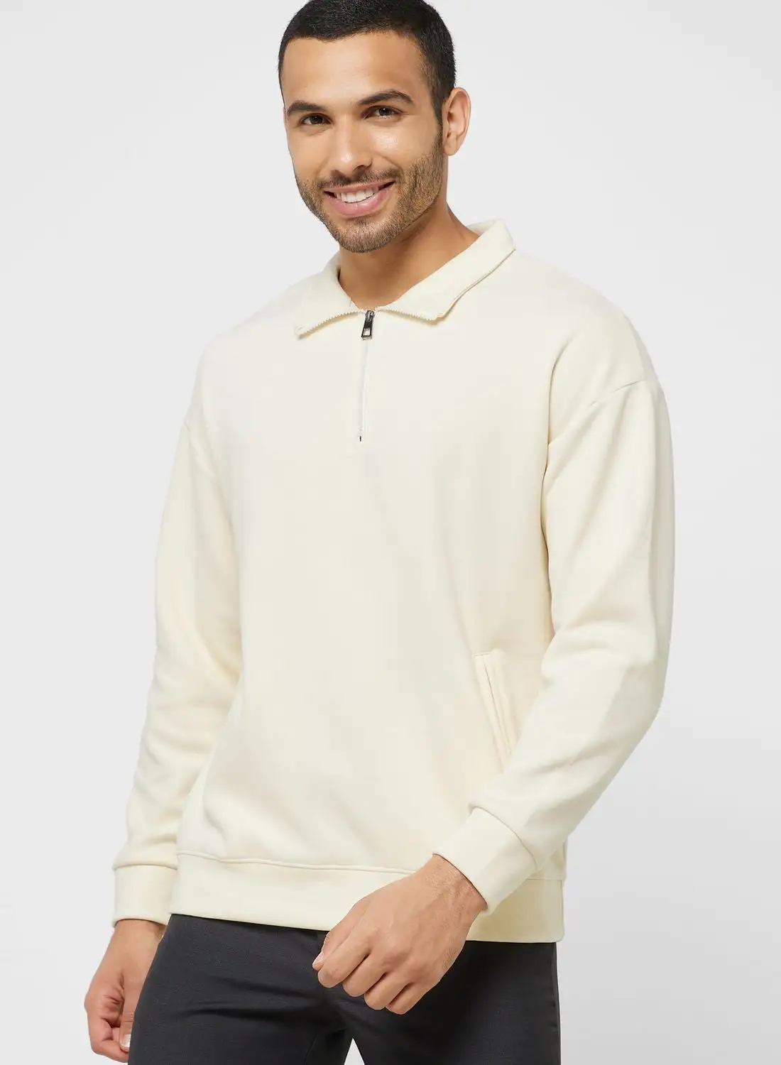 Seventy Five Zip Front Polo Sweatshirt