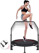 Folding Fitness Trampoline, 102 cm Mini Professional Fitness Trampoline with Non-Slip Suction Cups, Quiet Fitness Device for Exercise, Home/Garden, Max. 150 kg