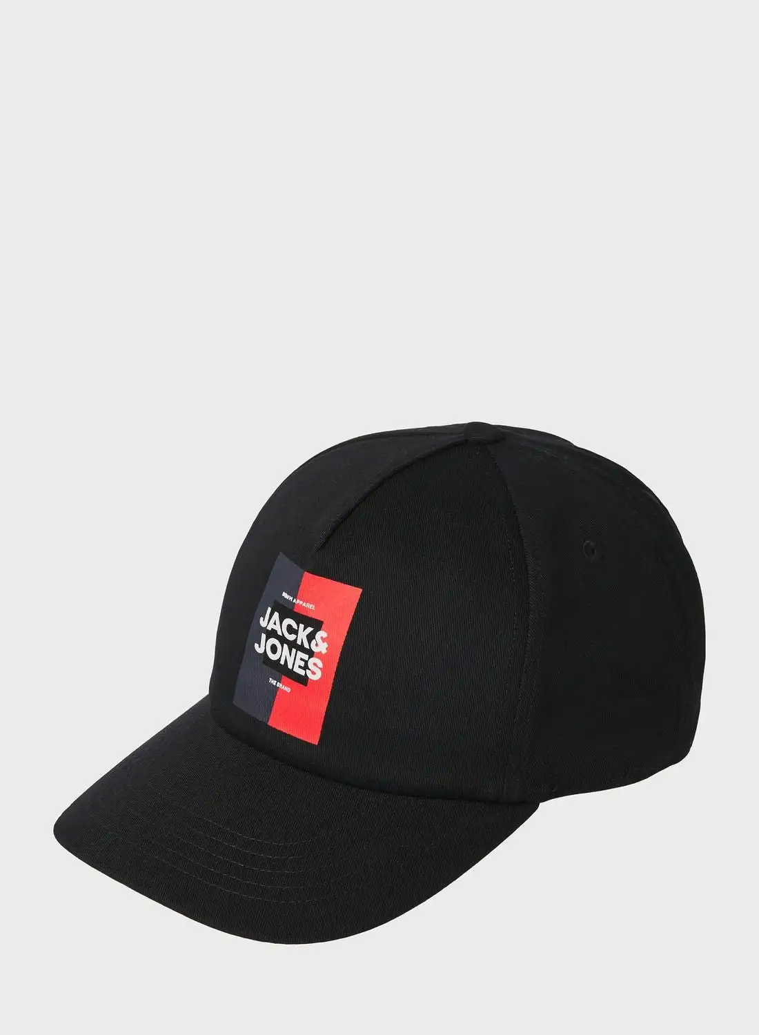 قبعة ذات قمة منحنية بشعار JACK & JONES للشباب