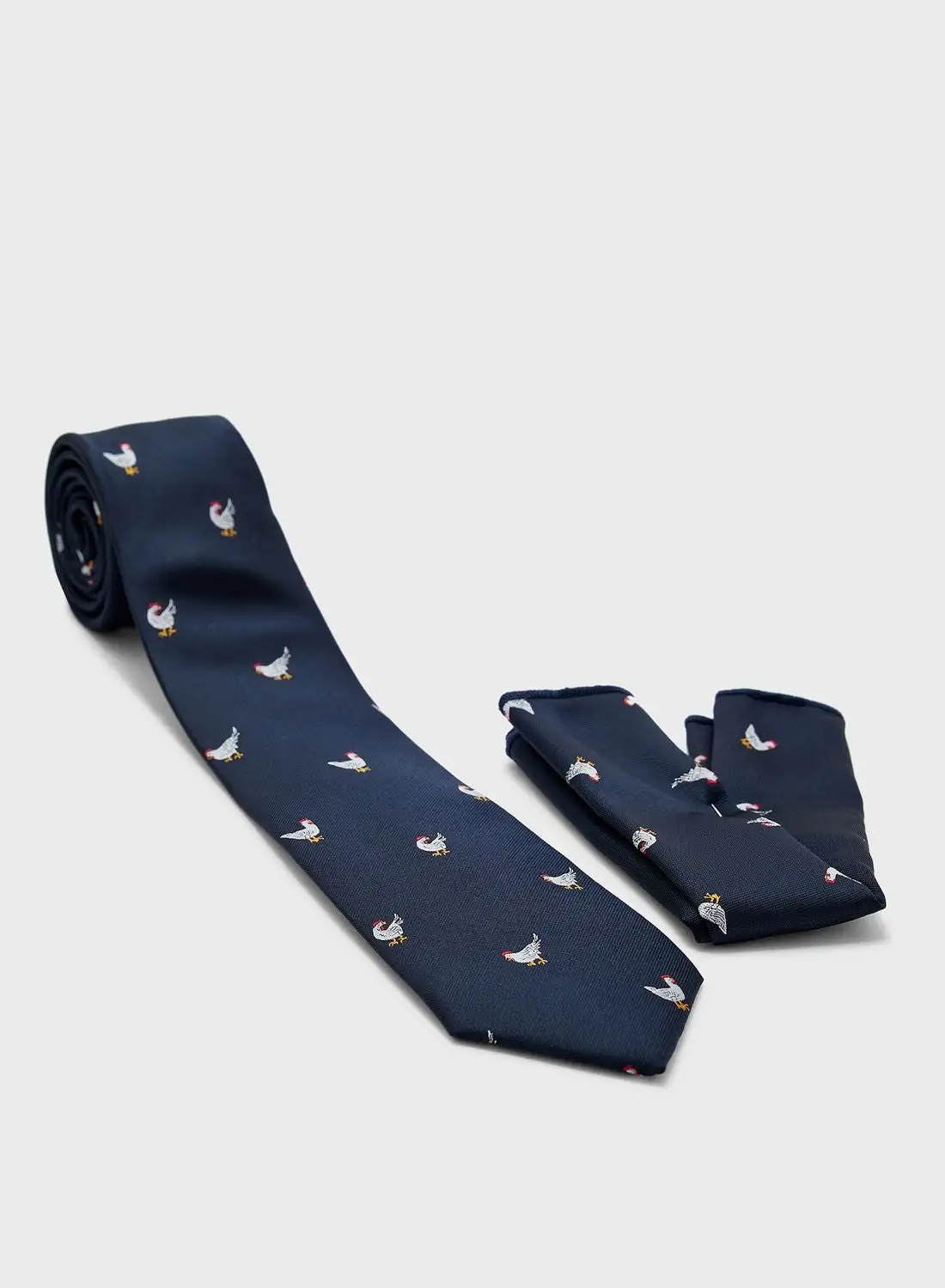 Robert Wood Tie & Pocket Square In Gift Box