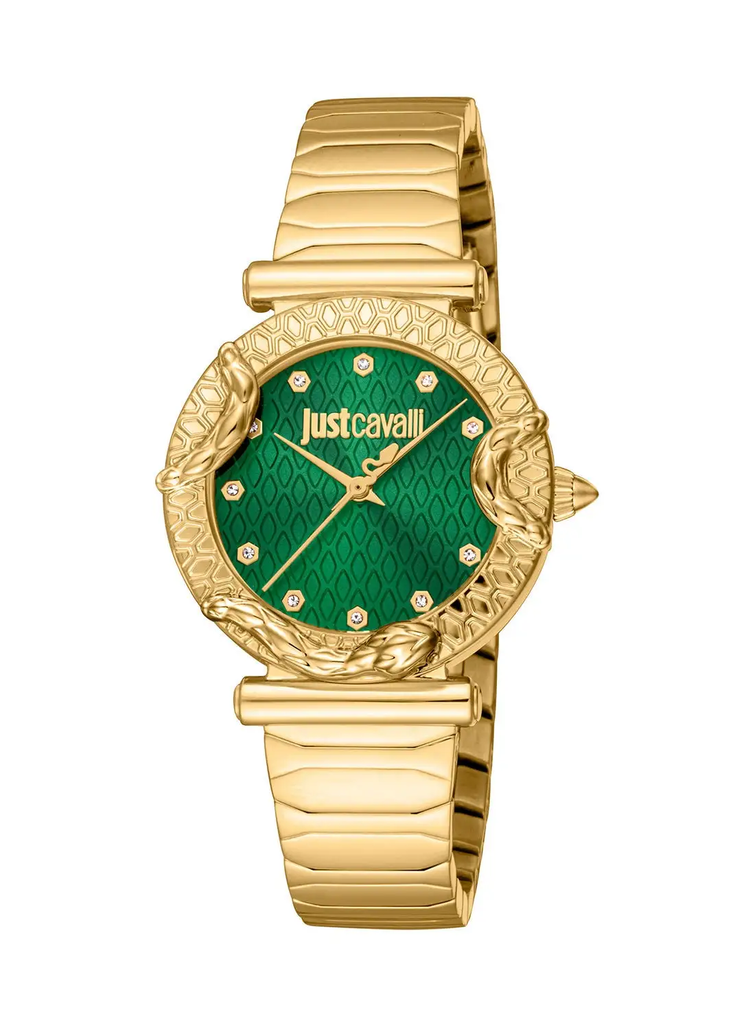 Justcavalli Women's Round Shape Stainless Steel Wrist Watch JC1L234M0235 - 32 Mm