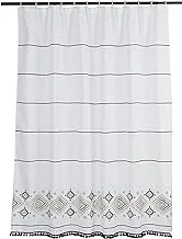 Amazon Basics Embroidered Bathroom Shower Curtain - Southwest Geo, 72 Inch