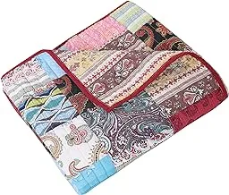 Greenland Home Bohemian Dream 100% Cotton Patchwork Quilted Throw Blanket, 50x60-inch, Multi