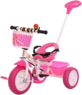 COOLBABY 3 In 1 Kids Tricycles For 1.5-6 Years Old Baby Trike 3 Wheel Bike Boys Girls 3 Wheels Toddler Tricycle (Pink)