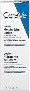 Cerave Crème Hydratante Visage 52ml pour Peau Normale, Peau Sèche