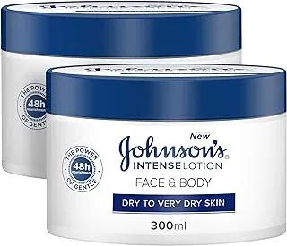 JOHNSON’S Intense Face & Body Cream, 300ml 1+1