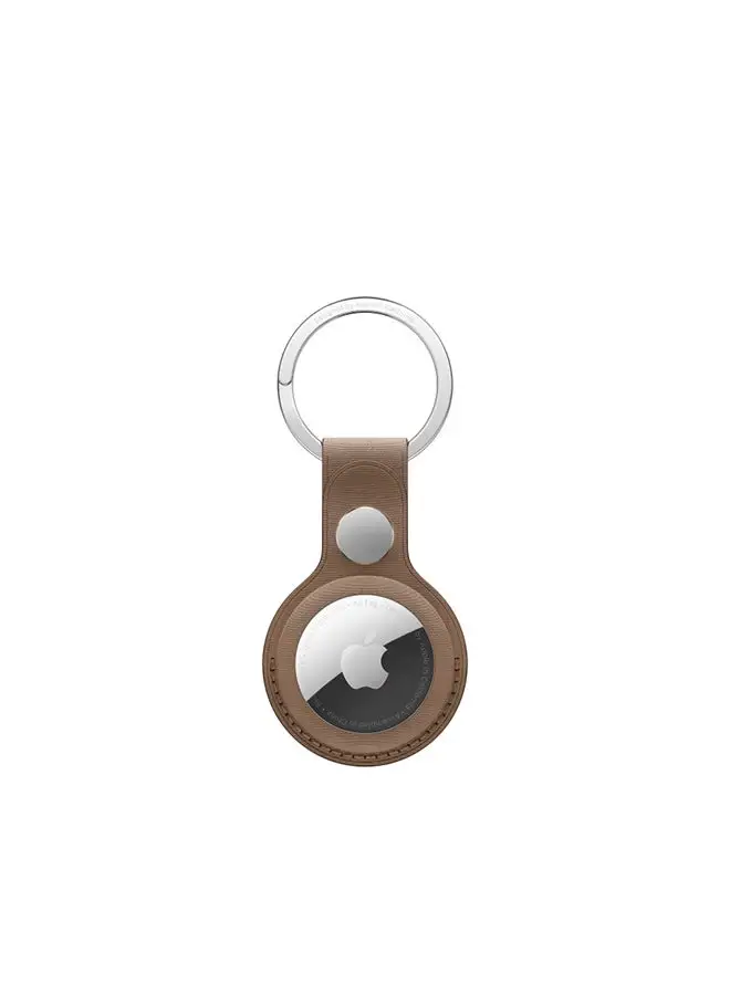 Apple AirTag FineWoven Key Ring Taupe