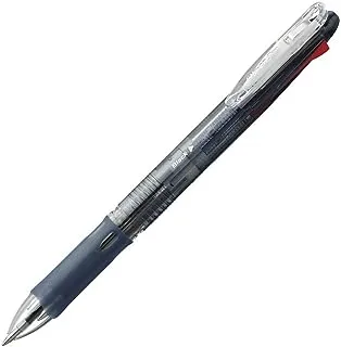 10pcs Zebra B4A5 Clip-on Slim 4C 0.7mm 4-Color Ballpoint Pen (Box Set) - Black