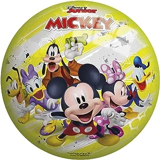 كرة لعب ديزني ميكي فينيل مقاس 9 بوصة، خفيفة الوزن ومتينة للأطفال