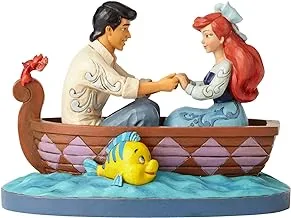Enesco Disney Traditions by Jim Shore The Little Mermaid Ariel and Prince Eric in Rowboat Figurine, 6.126 Inch, Multicolor