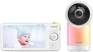 VTech 1080p Smart WiFi Remote Access 360 Degree Pan & Tilt Video Baby Monitor with 5” HighDefinition 720p Display, Night Light, RM5766HD